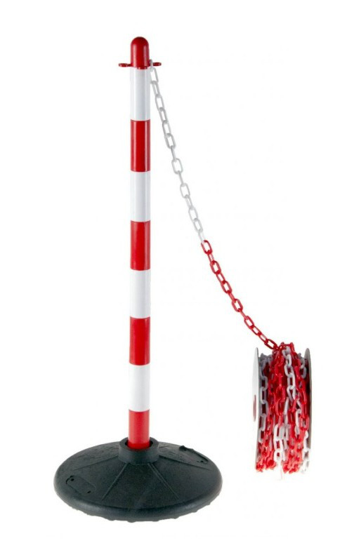 Avspärrningsstolpar med kedja